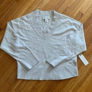 Rachel Zoe V-Neck Sweater in Soft Cream